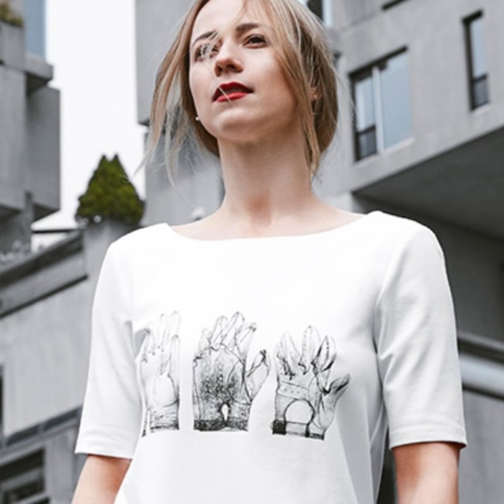Elisa C Rossow x Karine Vanasse scooped back top